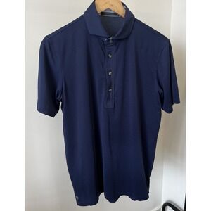GREYSON Men's Navy Blue Wolf Performance Short Sleeve Polo Shirt Golf Sz Small
